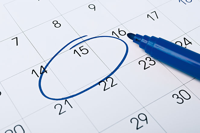 Kalender zur Online-Terminbuchung